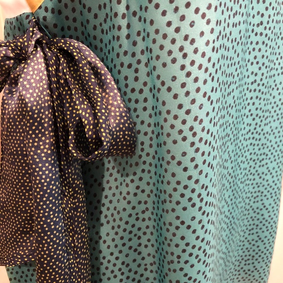 BLEU BLANC ROUGE BIB FRONT EMBROIDERED & BEADED SILK DRESS - Picture 12 of 16